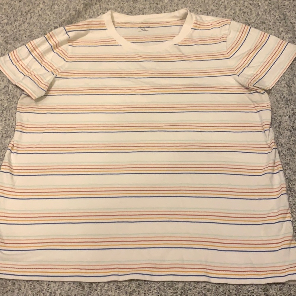 Madewell Rainbow Striped Short Sleeve Tee